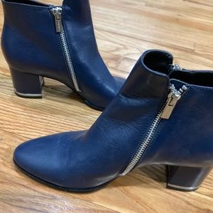 Calvin Klein Blue Leather Fara Boots 6.5